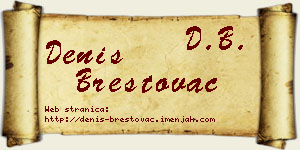 Denis Brestovac vizit kartica